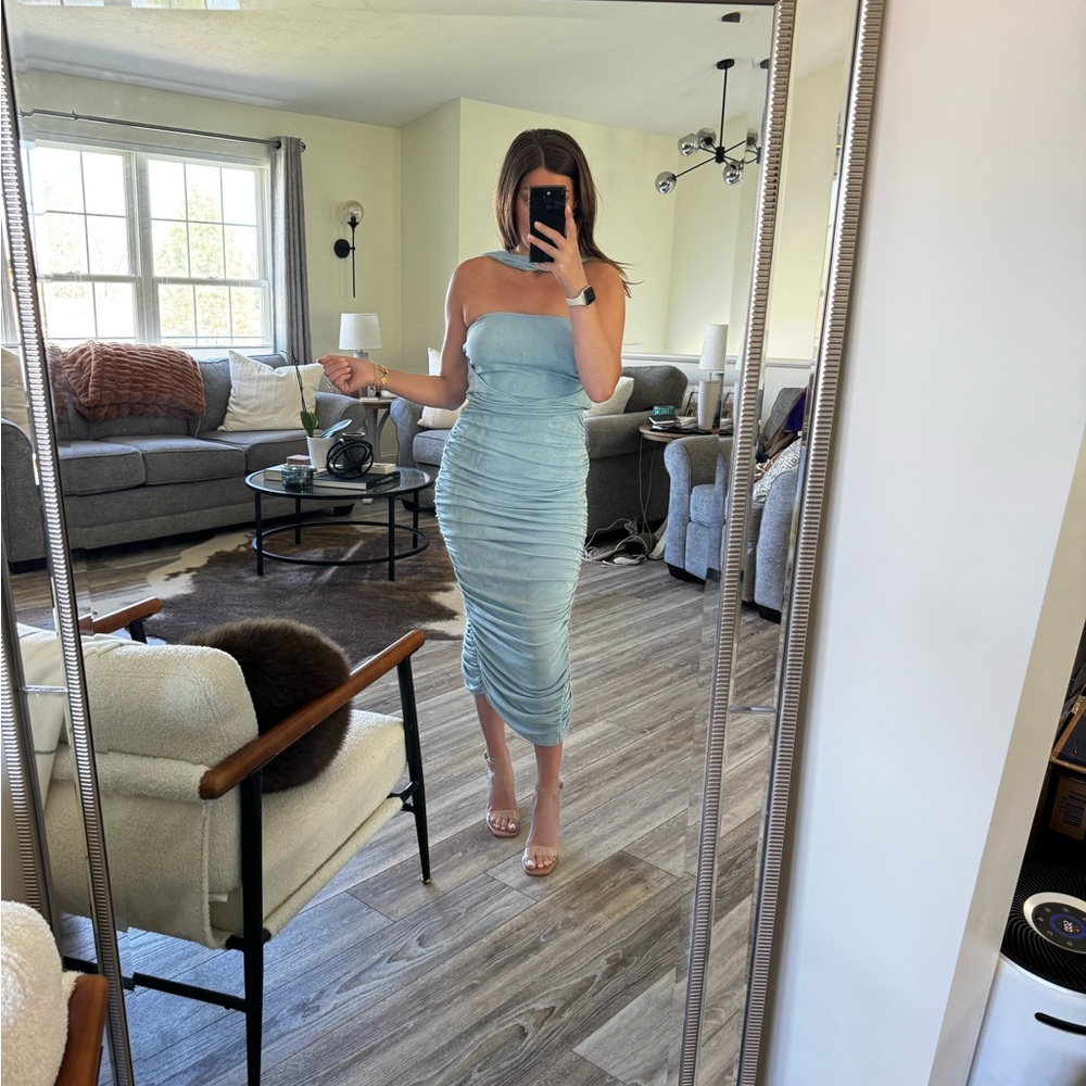 BLUE BODYCON DRESS